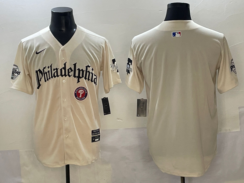 Men Philadelphia Phillies blank cream 2025 Nike MLB jersey style 2->philadelphia phillies->MLB Jersey